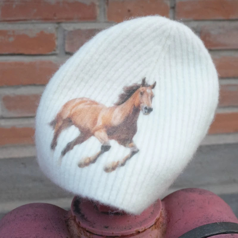 Running pony beanie