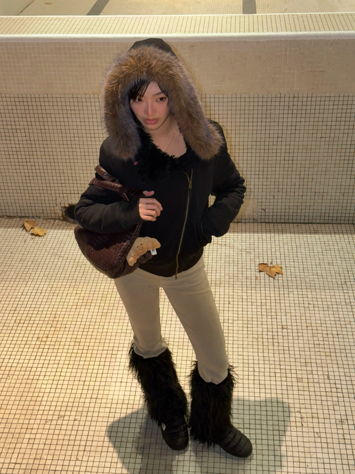 Detachable hood zip jacket