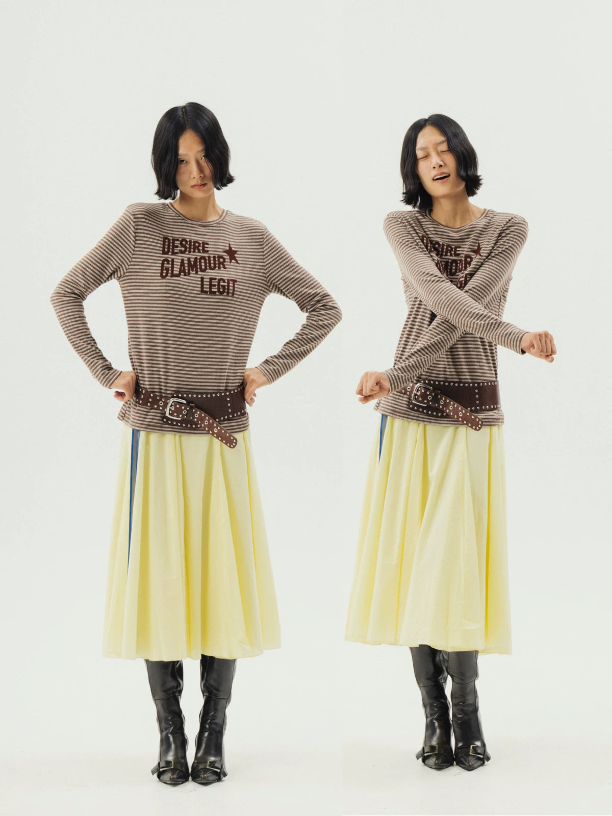 Stripe long sleeve top