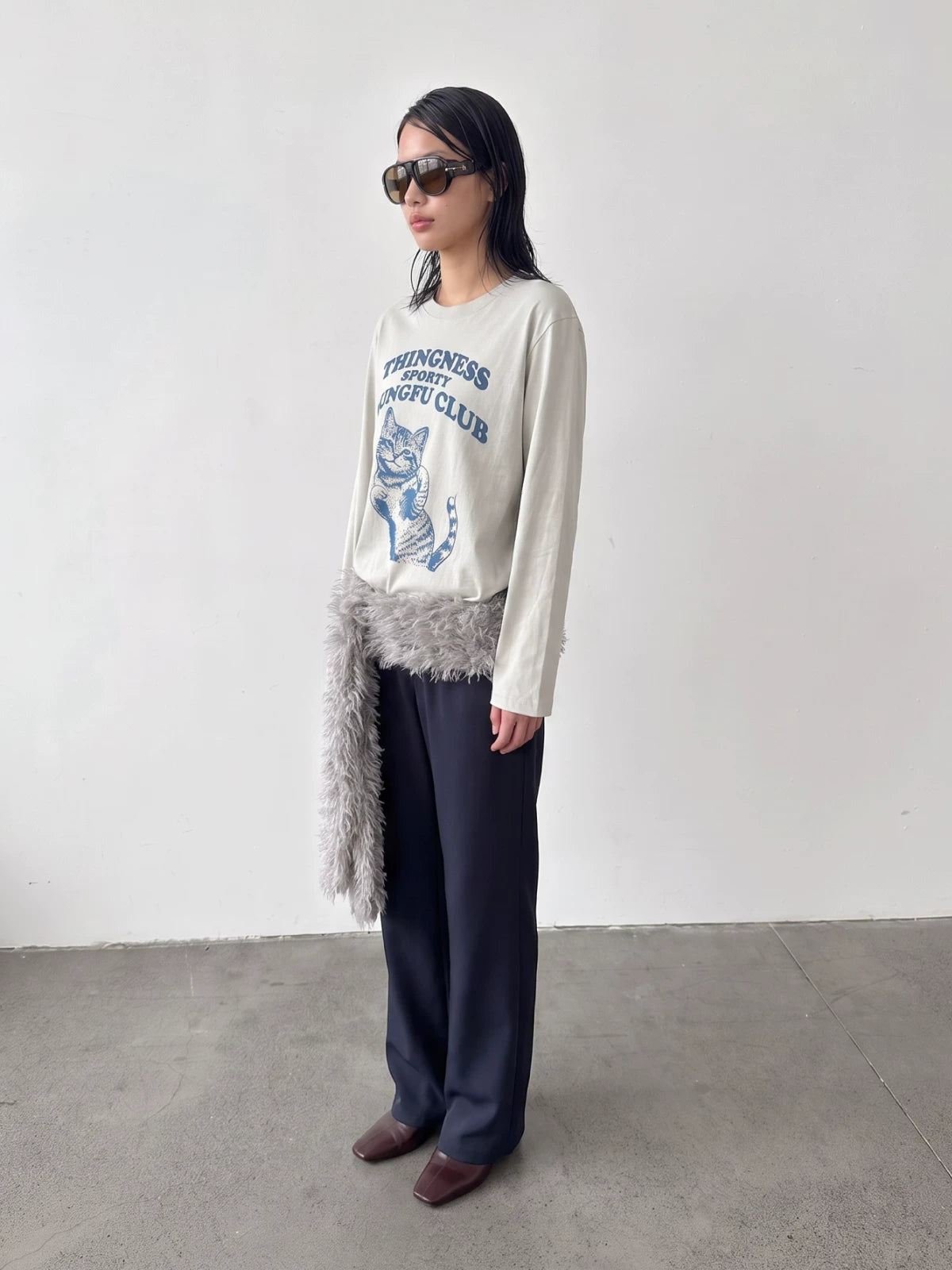 Kung fu cat long sleeve tee