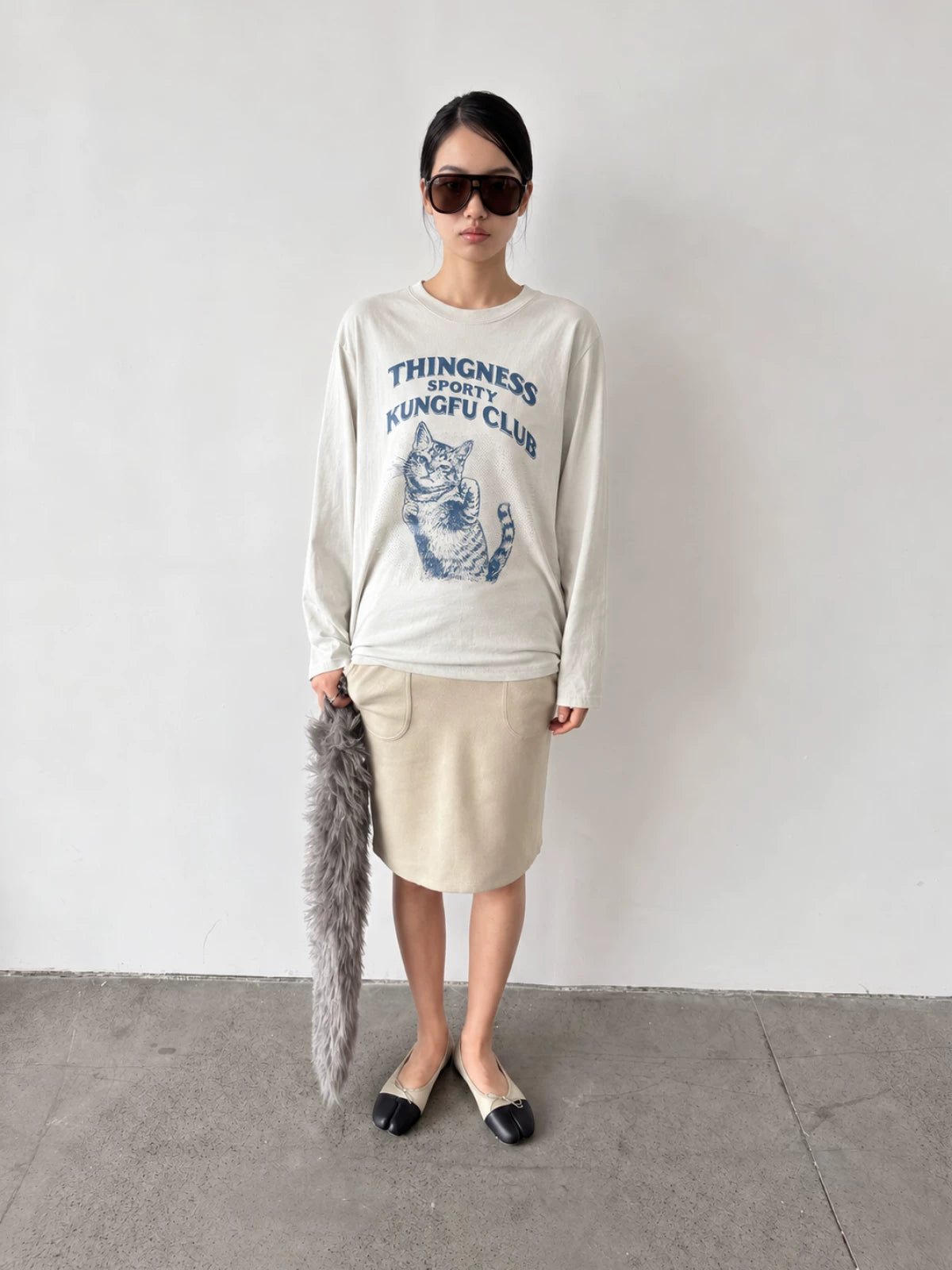 Kung fu cat long sleeve tee