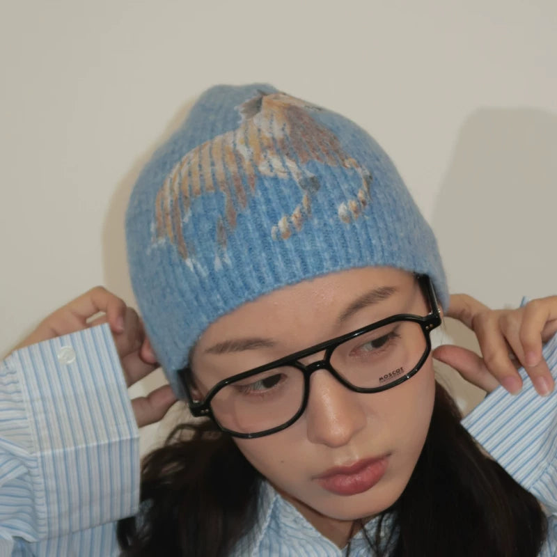 Running pony beanie