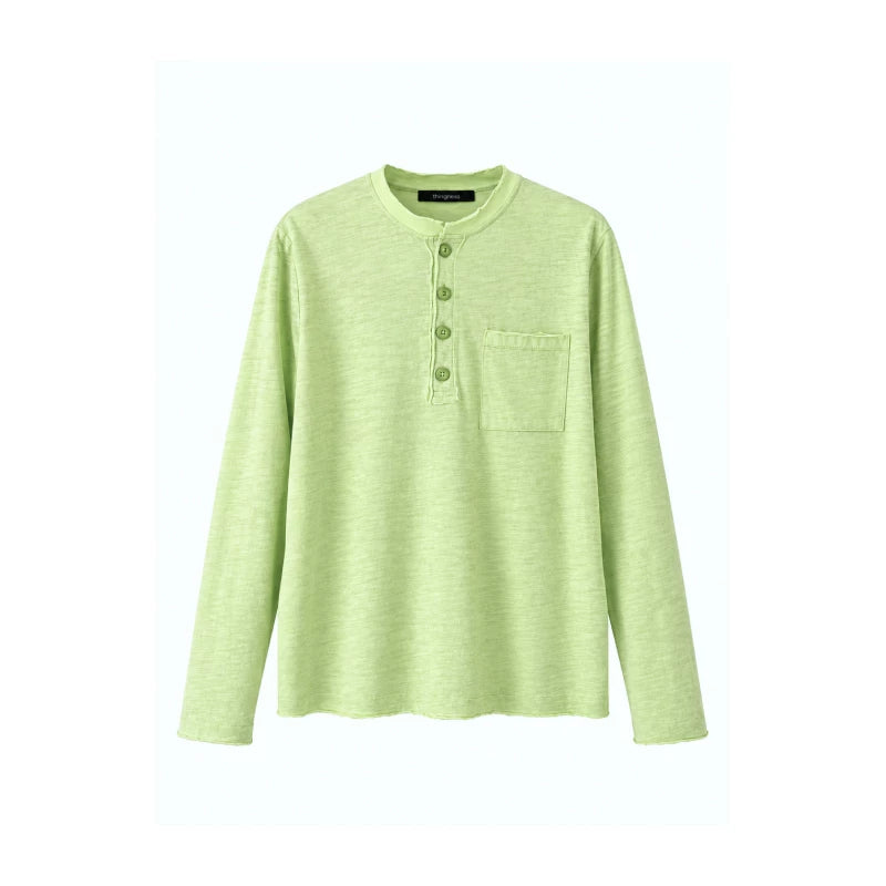 Henley long sleeve tee