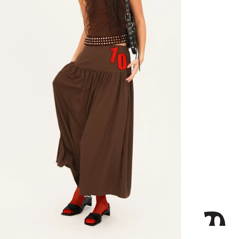 Numbers circle maxi skirt