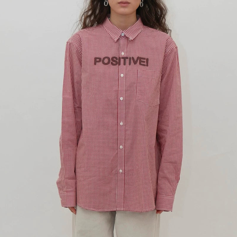 Positive check shirt