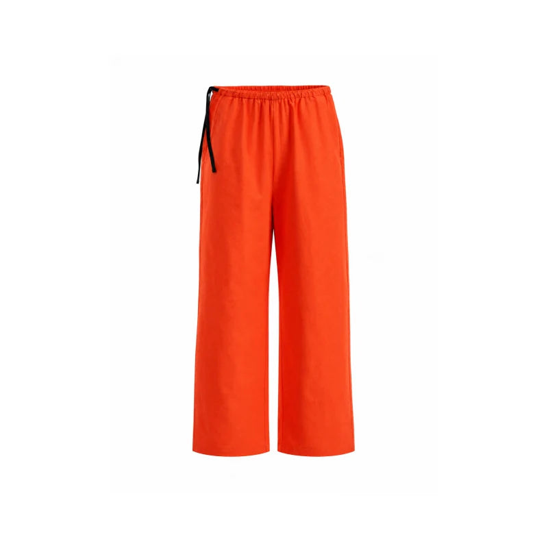 Linen drawstring trouser