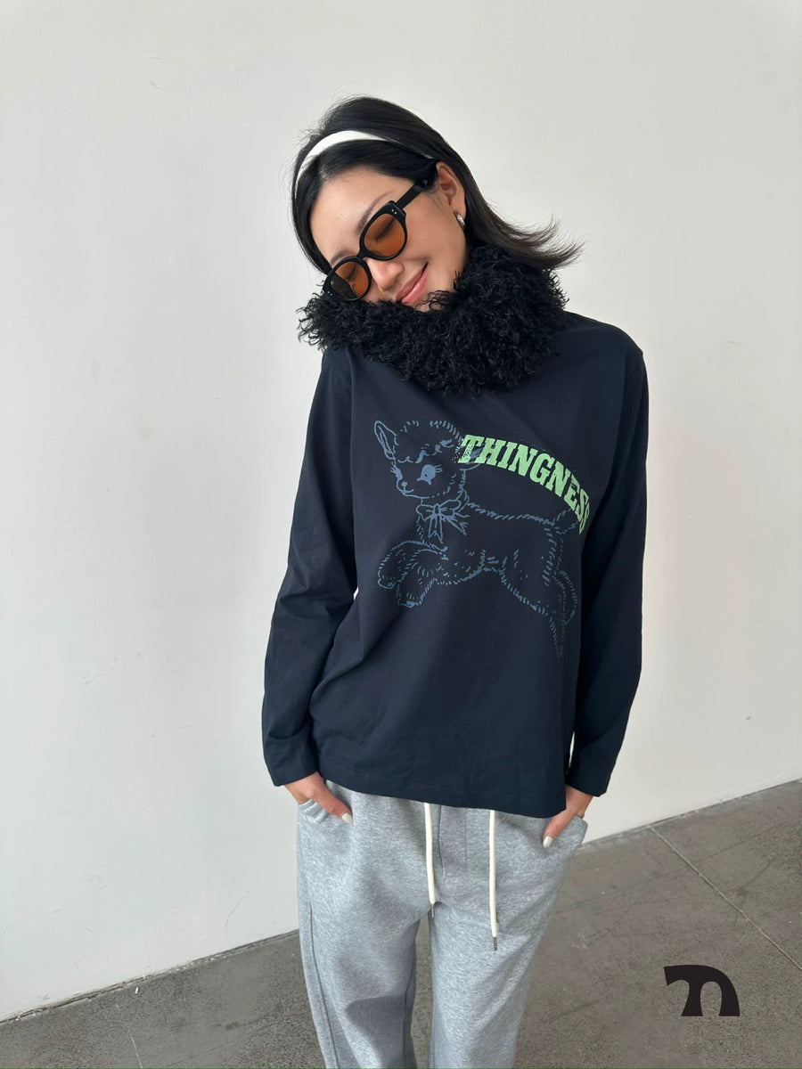 Running sheep long sleeve tee