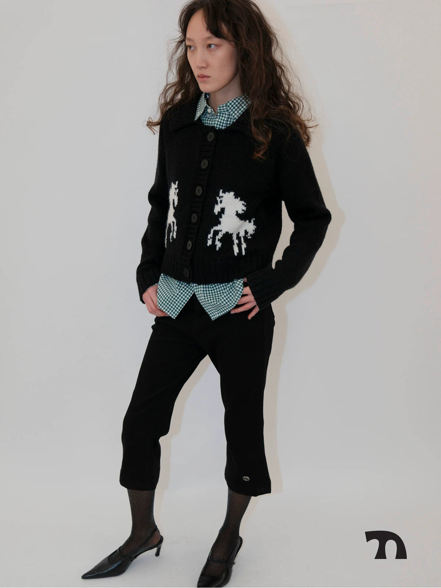 Running pony cardigan