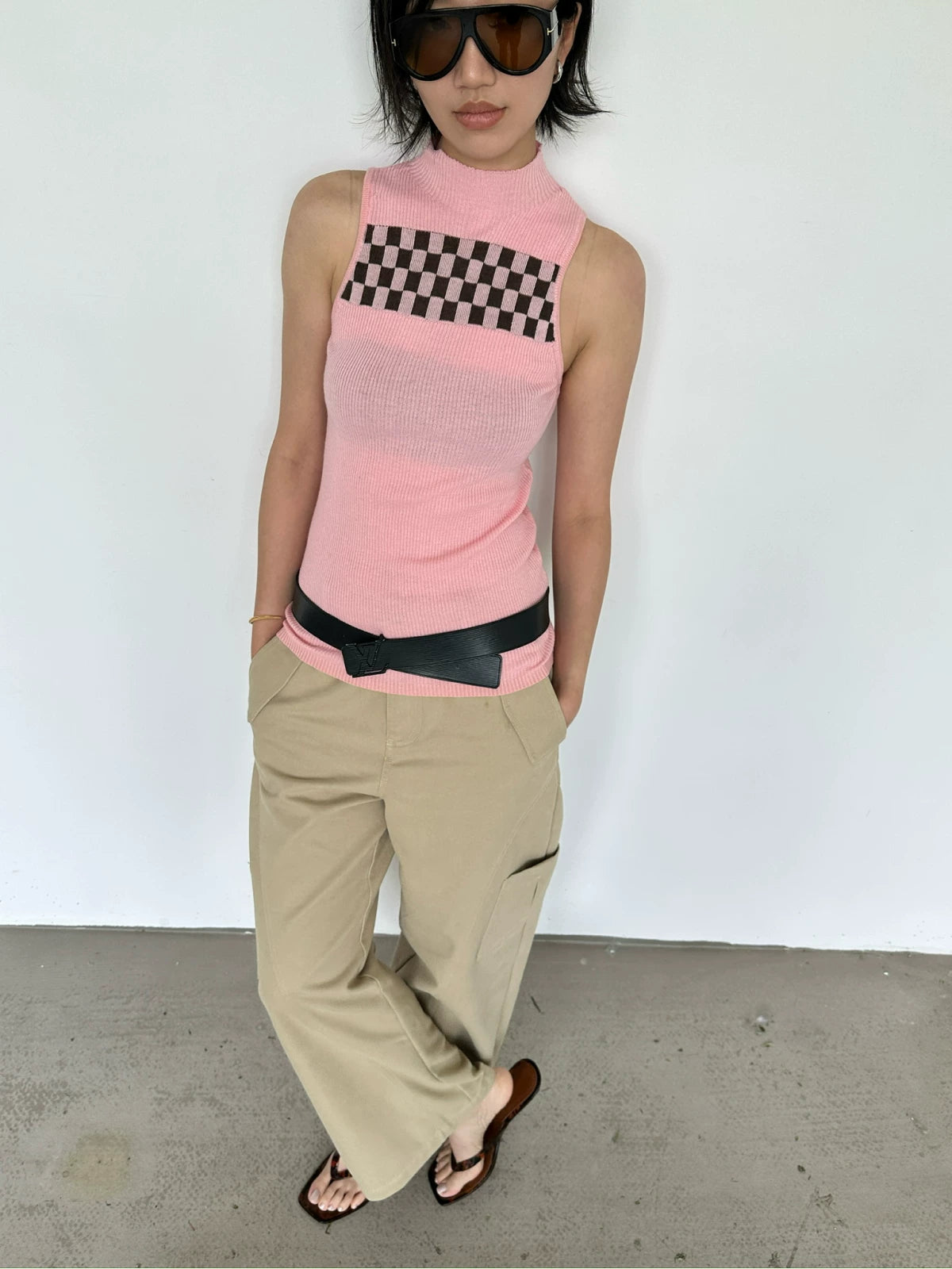 Mosaic merino vest