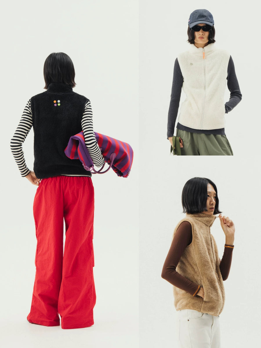 Fleece zip vest