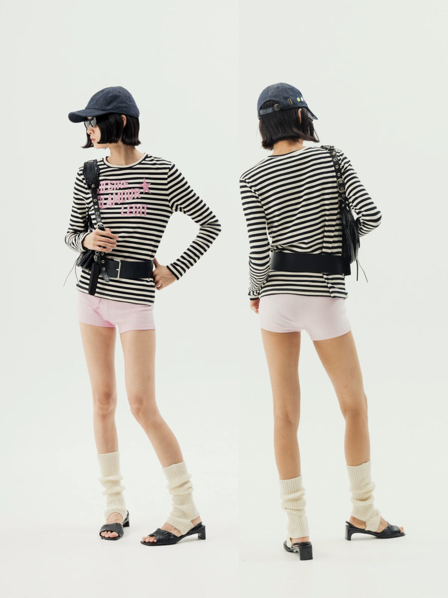 Stripe long sleeve top