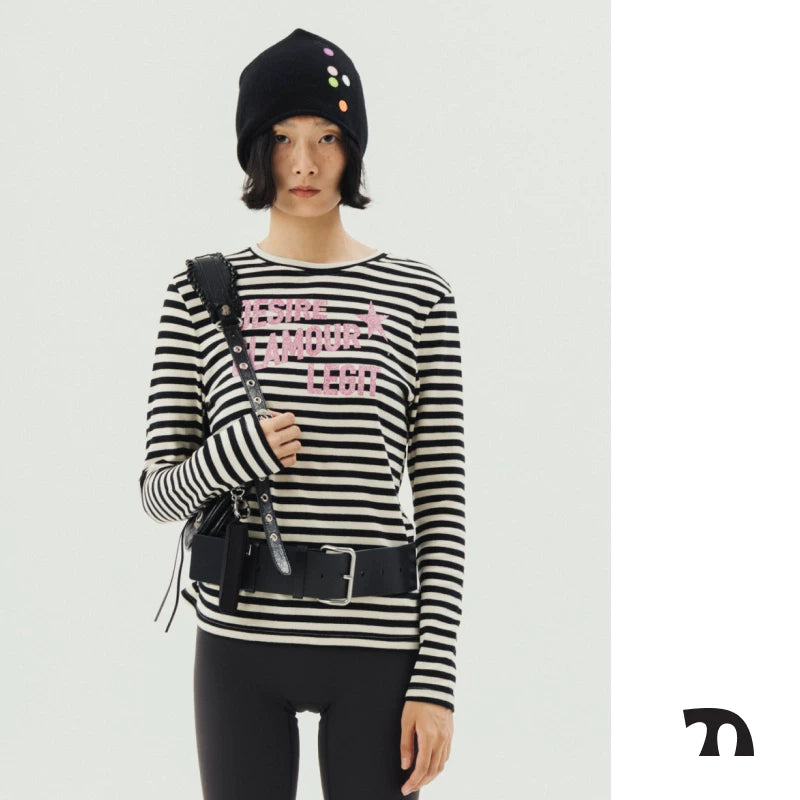 Stripe long sleeve top