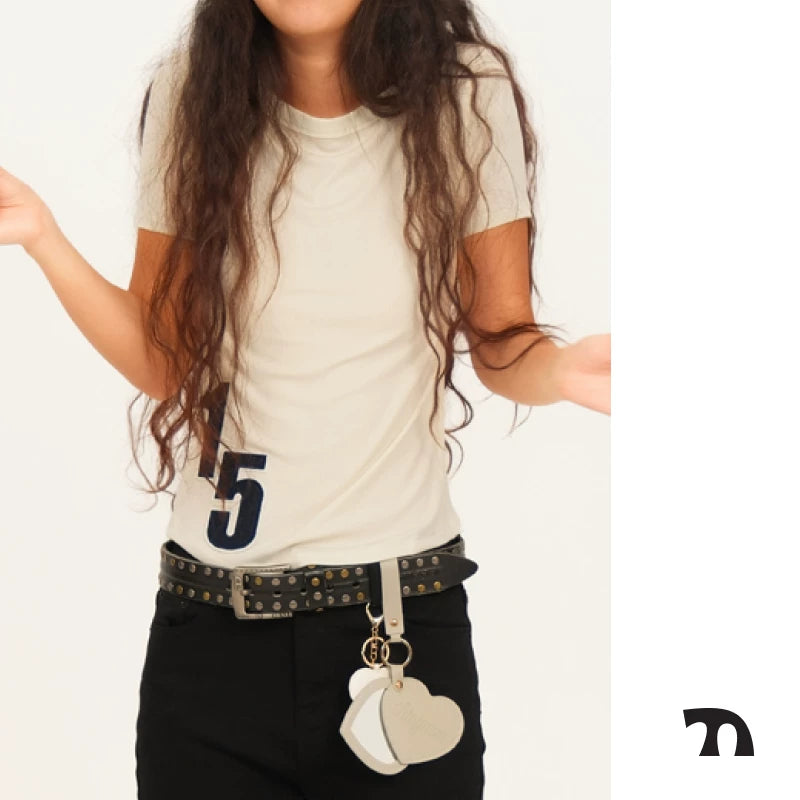 Numbers off-shoulder tee