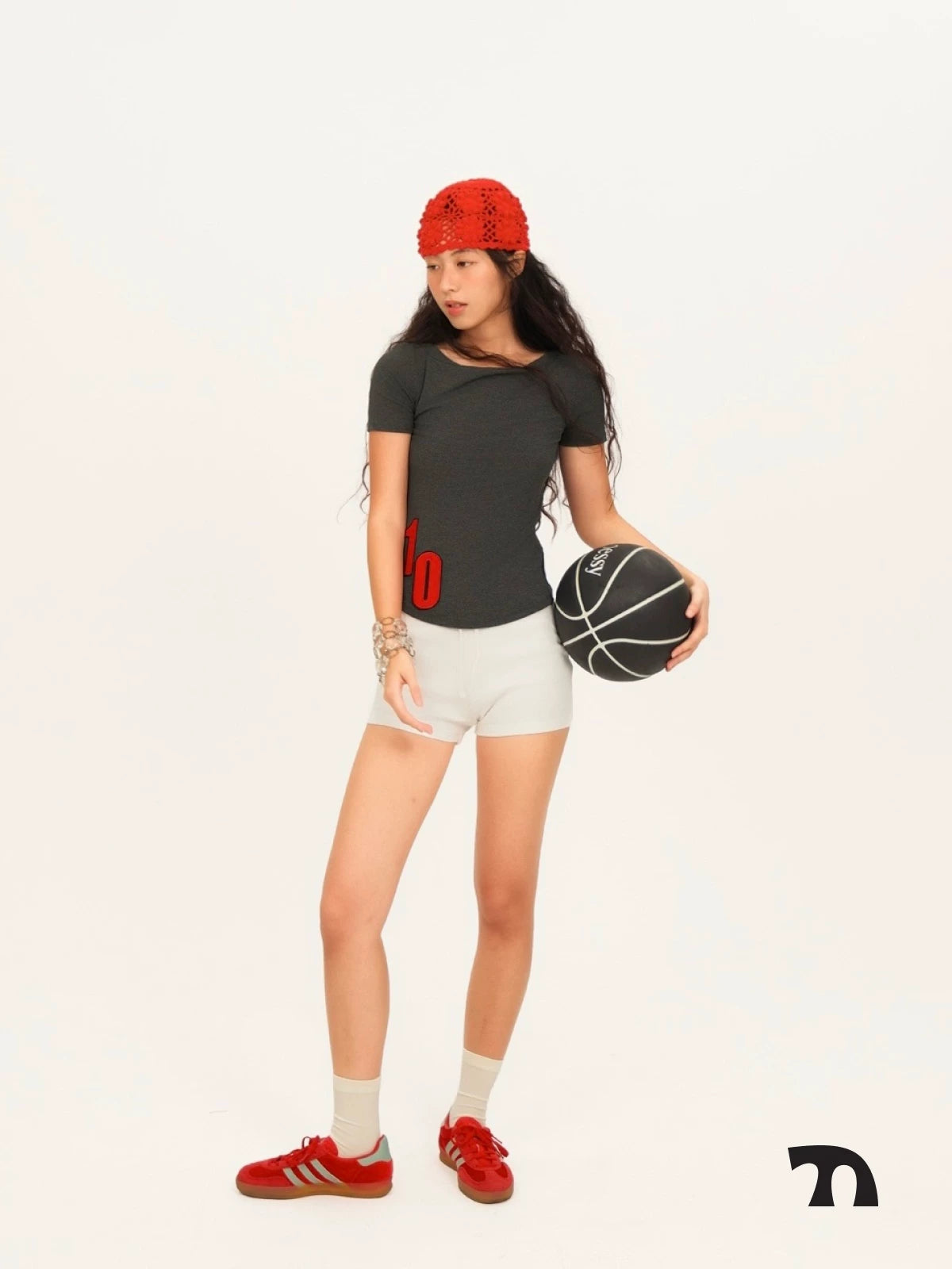 Numbers off-shoulder tee