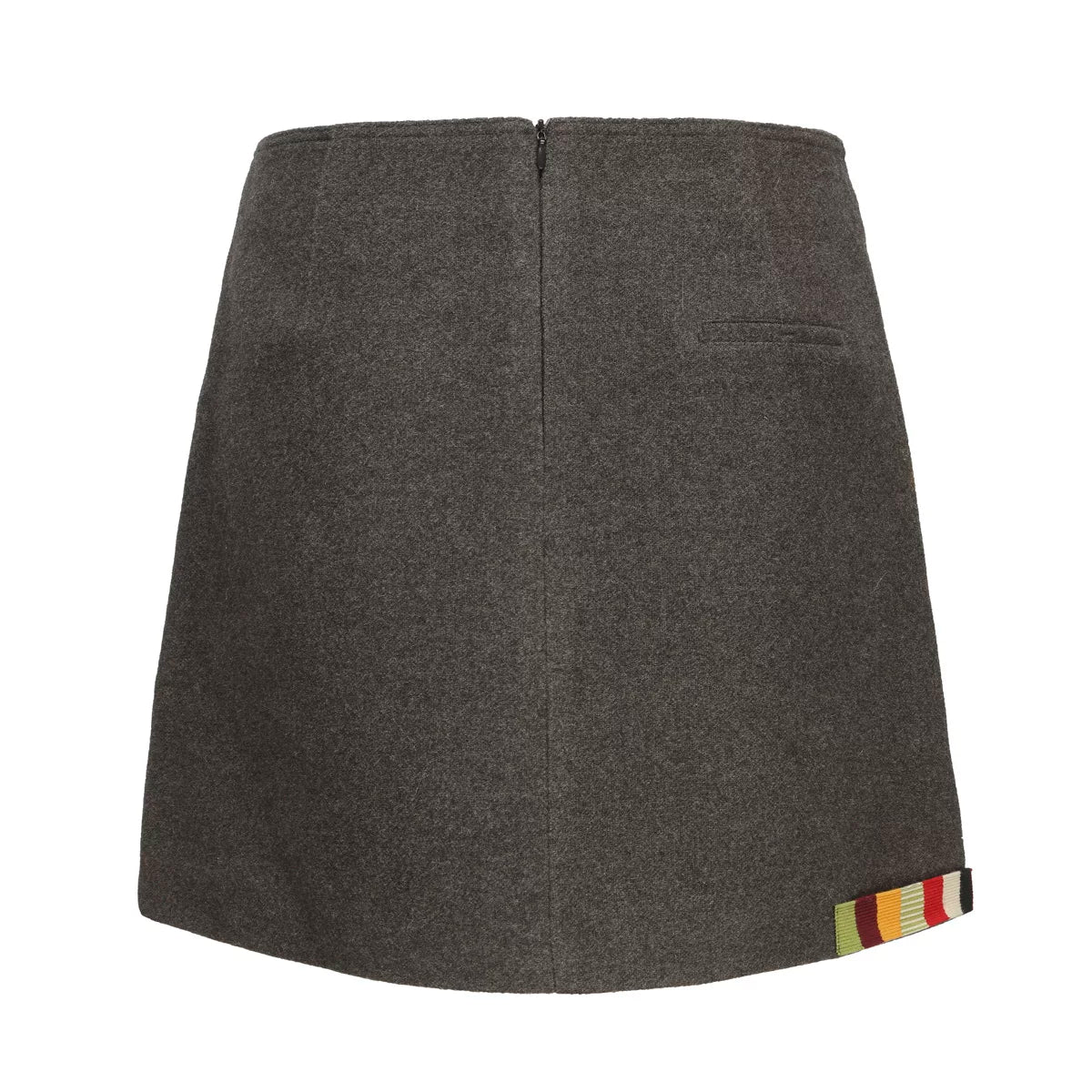 Three colour wool skirt