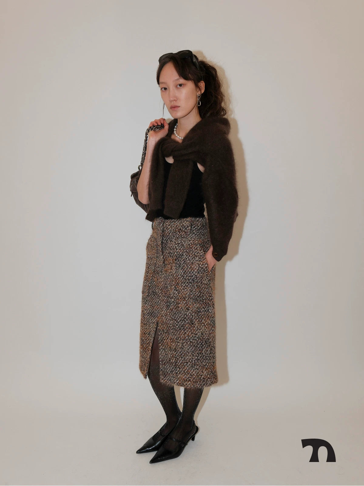 Heavy wool utility skirt