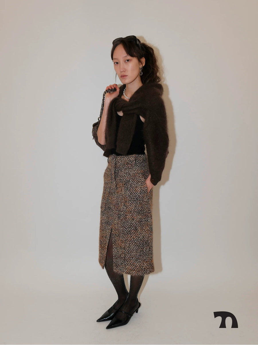 Heavy wool utility skirt