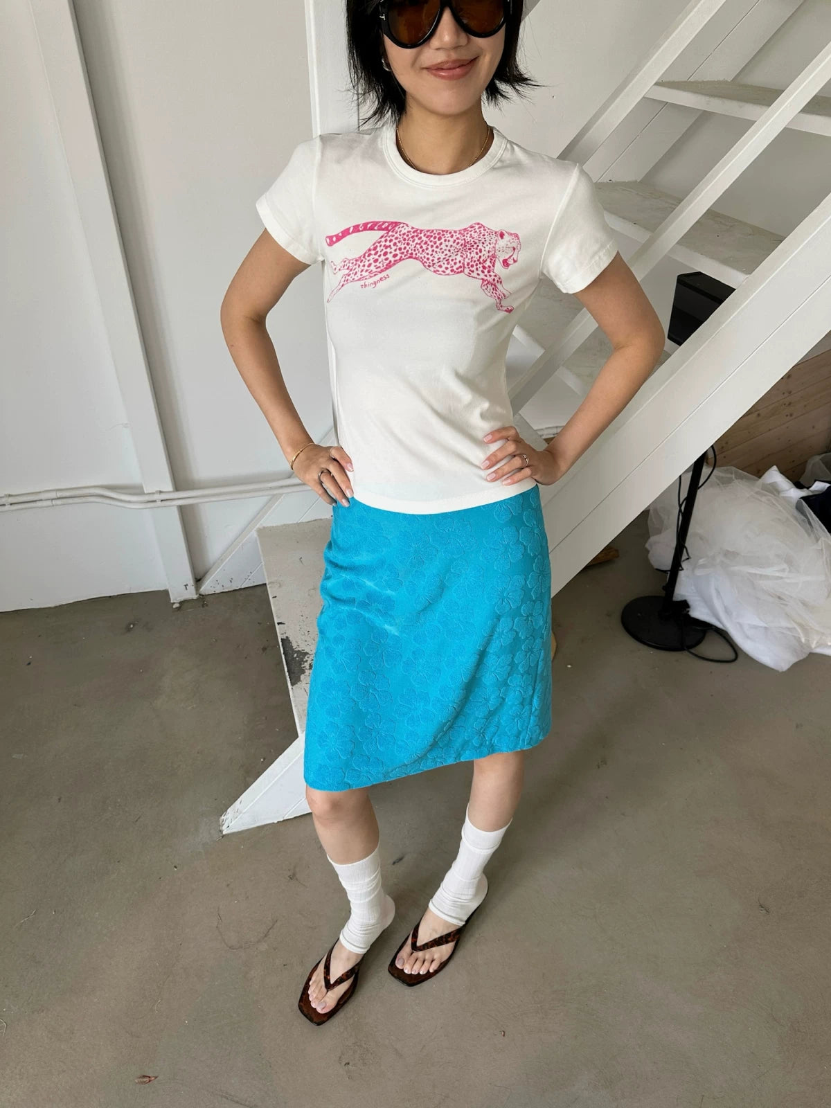 Cheetah baby tee pink