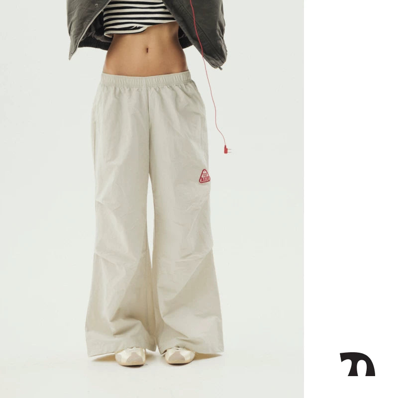 Nylon wide trouser