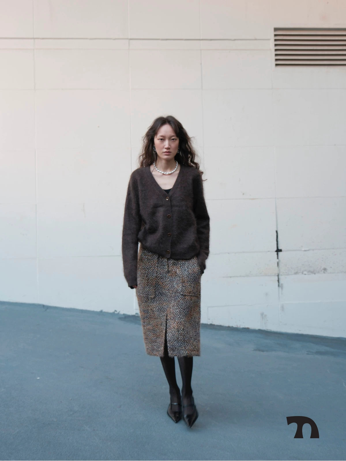 Heavy wool utility skirt