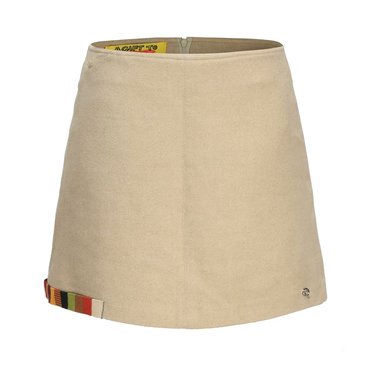 Three colour wool skirt