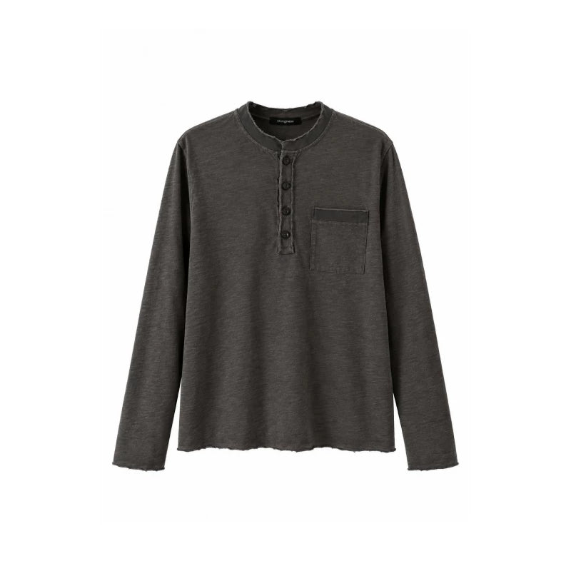 Henley long sleeve tee