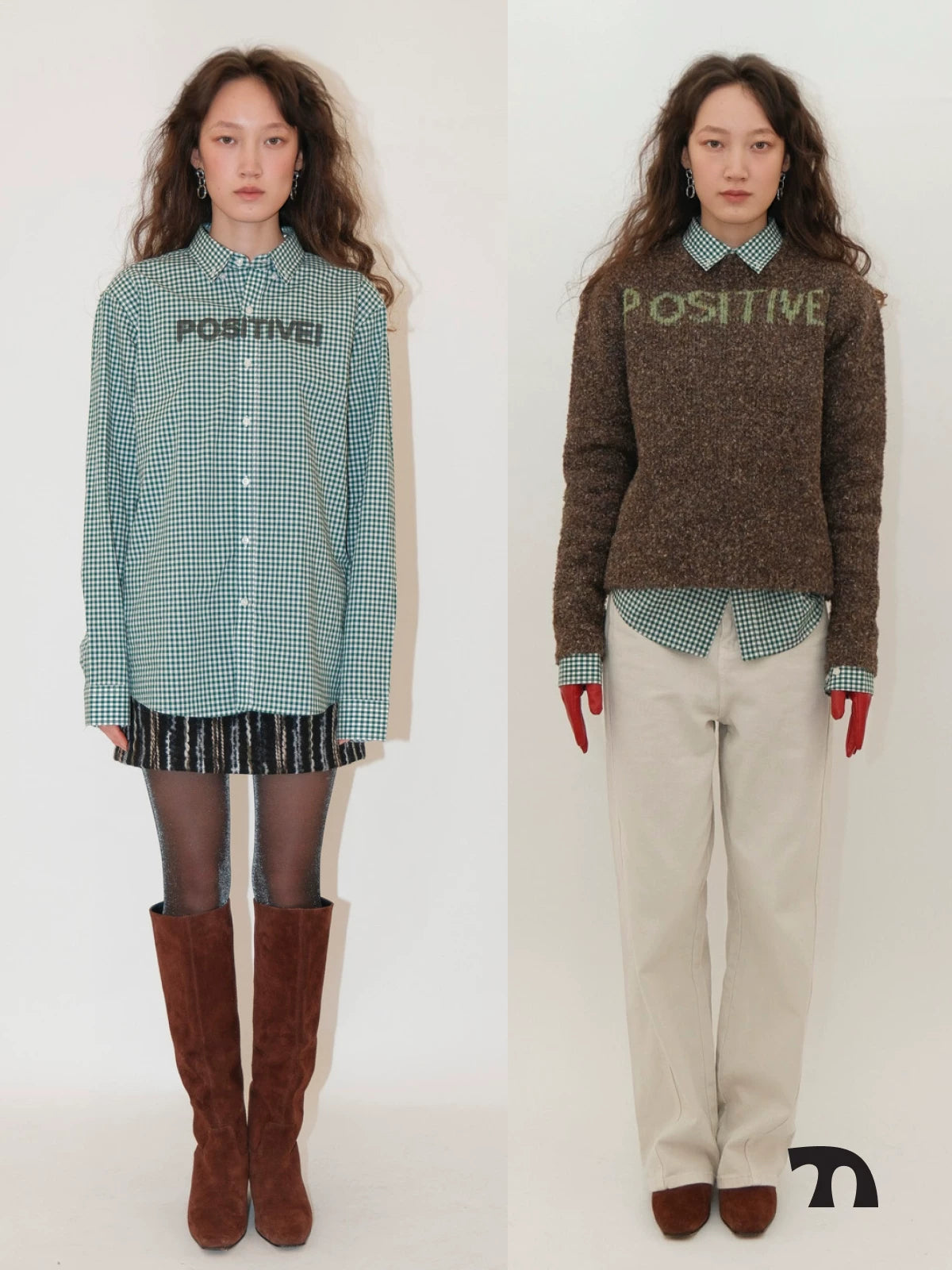 Positive check shirt
